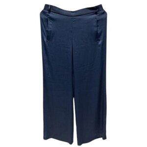 BCBGMaxAzria navy blue straight elastic waist back pants size S
